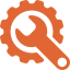Orange wrench icon