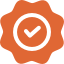 Orange certificate icon