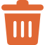 Orange food waste icon