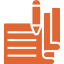 Orange innovation icon