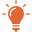 Orange lightbulb icon