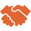Orange partnerships icon