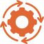 Orange process icon