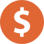 Orange savings icon