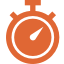 Orange stop watch icon