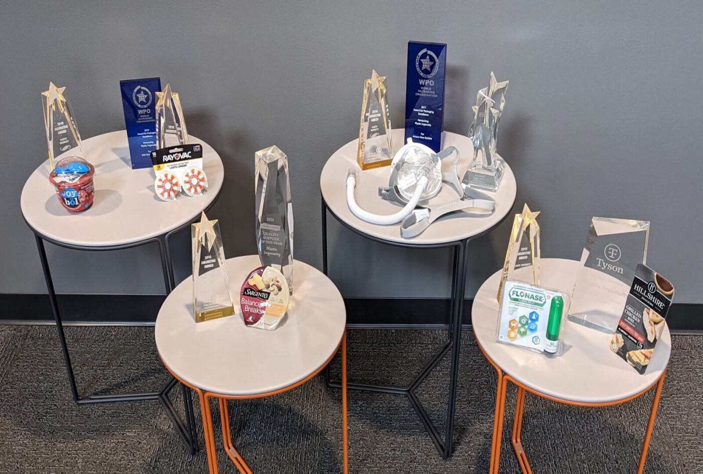 Awards that Plastic Ingenuity has earned for custom packaging