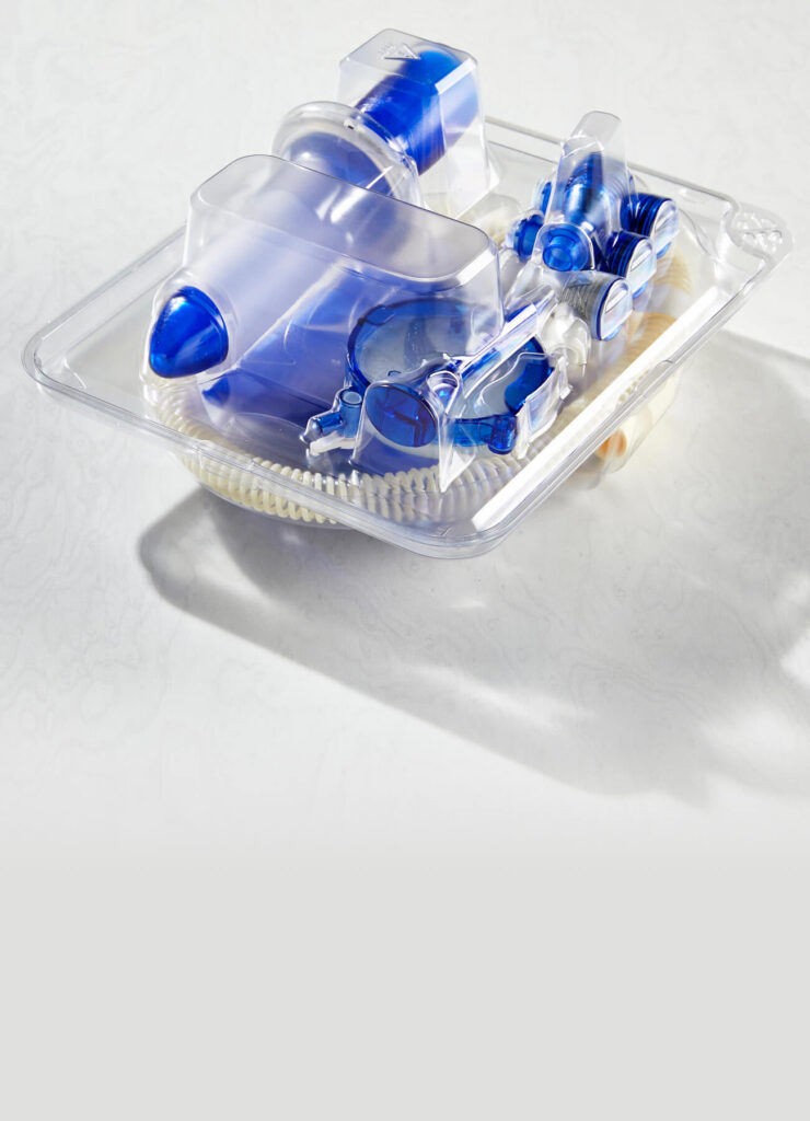 Custom thermoformed medical device packaging
