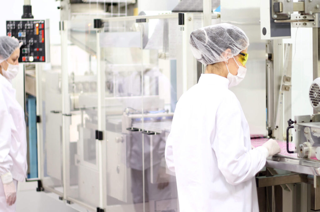 Person in a clean room working