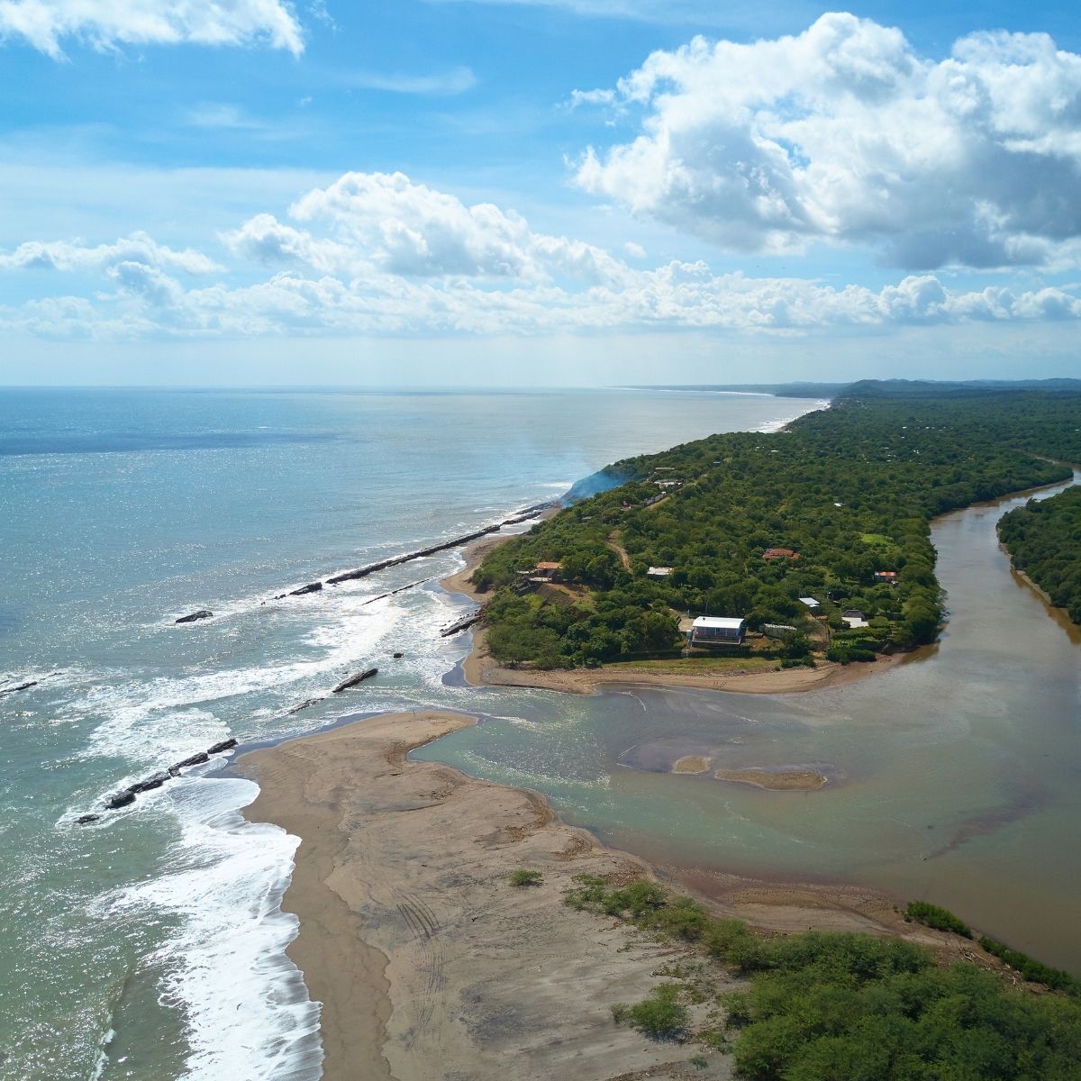 River flowing into the Ocean